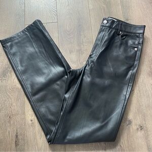Zara leather pants black